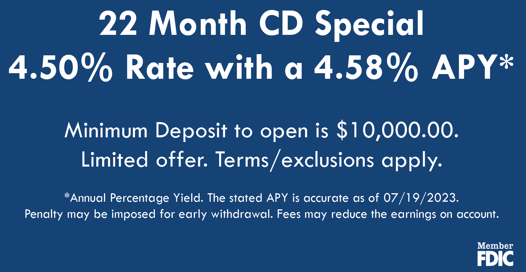 22 Month CD Special