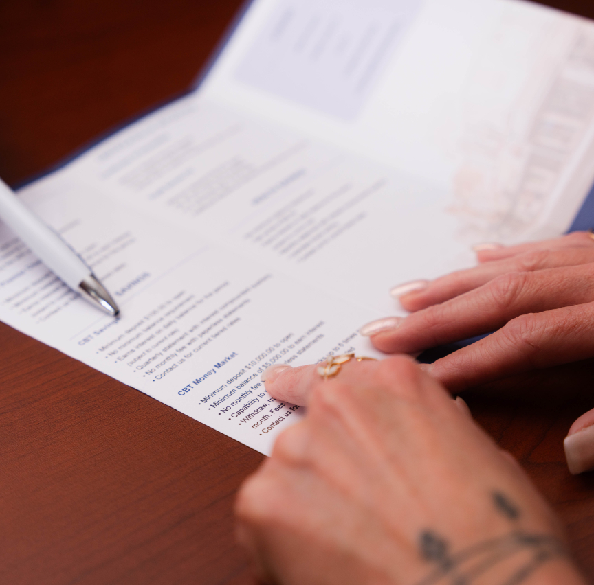 Pointing to account options