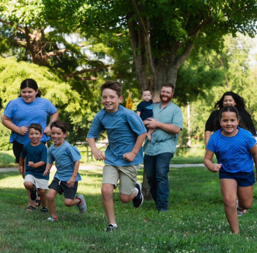 Kids running