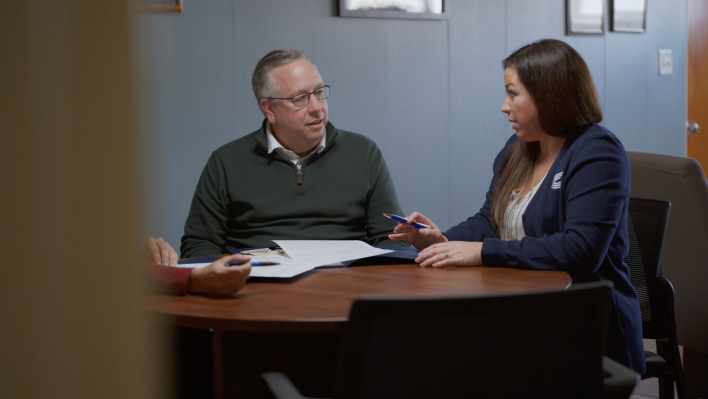 Columbus Bank Meeting with Customer